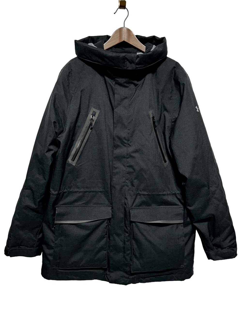 Under Armour UA Storm 700 Fill Down Hooded Parka Jacket Black XL